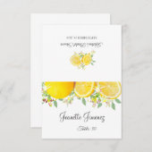 ボホモダンレモンサマー結婚ズ座席表 招待状 (正面/裏面)