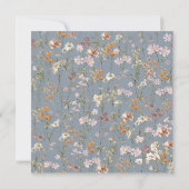 ボホモダンワイルドフラワーカップルのシャワーエレガント 招待状 (裏面)