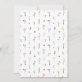 ボホモダンワイルドフラワースクリプトブライダルシャワー 招待状 (裏面)