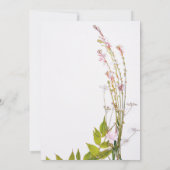 ボホモダンワイルドフラワースクリプト写真ブライダルシャワー 招待状 (裏面)