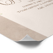 ボホモダンワイルドフラワーズアイボリーアーチオープンバー ポスター (角)