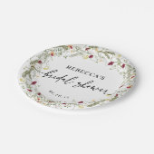 ボホモダンワイルドフラワーズブライダルシャワー紙プレート ペーパープレート (アングル)