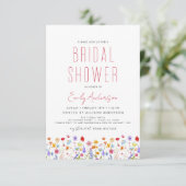 ボホモダンワイルドフラワーブライダルシャワーエレガント 招待状 (スタンド正面)