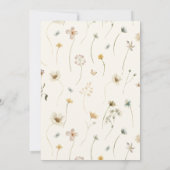 ボホモダンワイルドフラワーブライダルシャワーエレガント 招待状 (裏面)