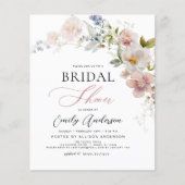 ボホモダンワイルドフラワーブライダルシャワー招待 (正面)