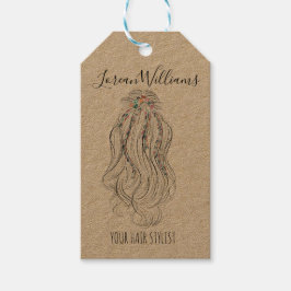 ボホモダンワイルドフラワーブライダル美容師フローラ ギフトタグ