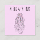 ボホモダンワイルドフラワーブライダル美容師フローラ 予約カード (正面)