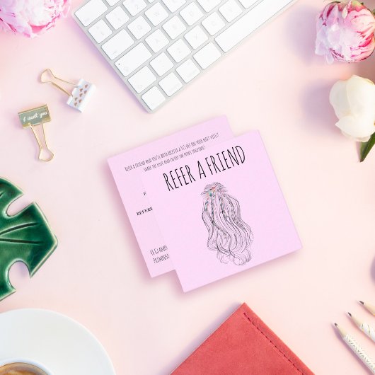 ボホモダンワイルドフラワーブライダル美容師フローラ 予約カード