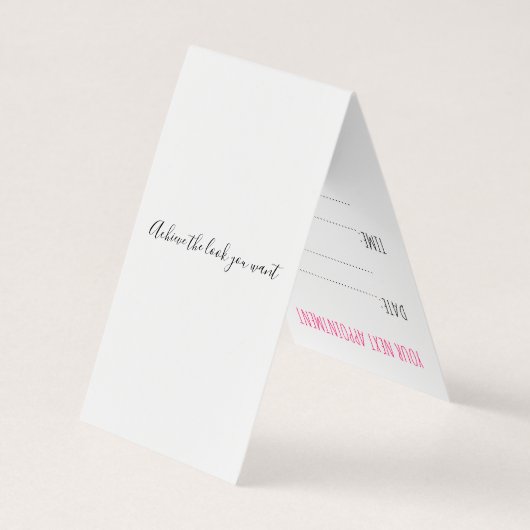 ボホモダンワイルドフラワーブライダル美容師フローラ 名刺 (裏面)