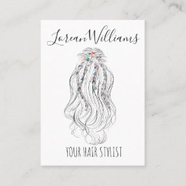 ボホモダンワイルドフラワーブライダル美容師フローラ 名刺