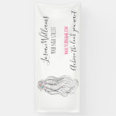 ボホモダンワイルドフラワーブライダル美容師フローラ 横断幕 (縦)