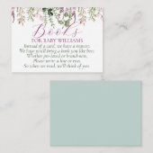 ボホモダンワイルドフラワーベビシャワーブックベビー エンクロージャーカード (正面/裏面)