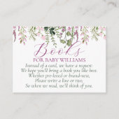 ボホモダンワイルドフラワーベビシャワーブックベビー エンクロージャーカード (正面)