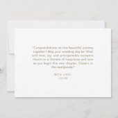 ボホモダンワイルドフラワーリースハッピーウェディングデー カード (裏面)