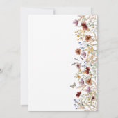 ボホモダンワイルドフラワー結婚式招待状 招待状 (裏面)