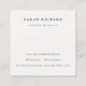 ボホモダンヴィナージュカラフルバラフローラロゴ スクエア名刺 (裏面)