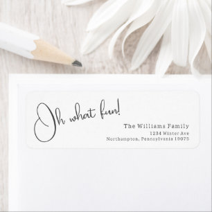 ボホモダンーああ何おもしろい!返信用宛名ラベル ラベル