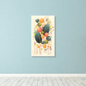 ボホモダンーと幾何学模様 キャンバスプリント (インサイチュ (ウッドフロア))