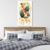 ボホモダンーと幾何学模様 キャンバスプリント (インサイチュ (寝室))