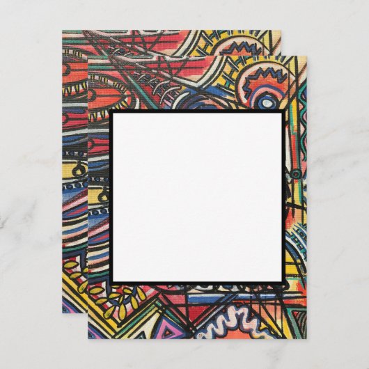 ボホモダンーの手絵を描抽象芸術 ノートカード (正面/裏面)