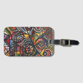 ボホモダンーの手絵を描抽象芸術 ラゲッジタグ (正面横)