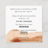 ボホモダンーテラ感謝していコッタお前の注文 スクエア名刺 (裏面)