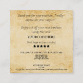 ボホモダンーテラ感謝していコッタお前の注文 スクエア名刺 (裏面)