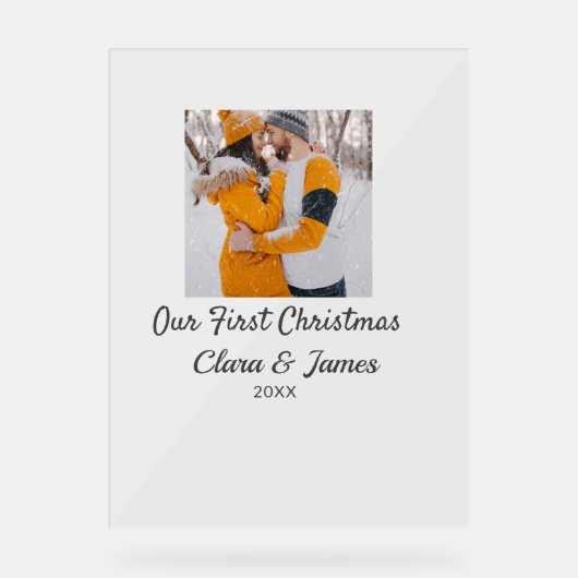 ボホモダンー私たちの初めてのクリスマスフォトカップル名 アクリルサイン (正面)