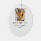ボホモダンー私たちの初めてのクリスマスフォトカップル名 セラミックオーナメント (右)