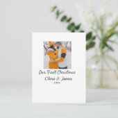 ボホモダンー私たちの初めてのクリスマスフォトカップル名 ポストカード (スタンド正面)