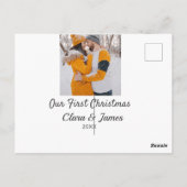 ボホモダンー私たちの初めてのクリスマスフォトカップル名 ポストカード (裏面)