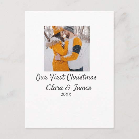 ボホモダンー私たちの初めてのクリスマスフォトカップル名 ポストカード (正面)