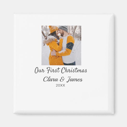ボホモダンー私たちの初めてのクリスマスフォトカップル名 マグネット (正面)