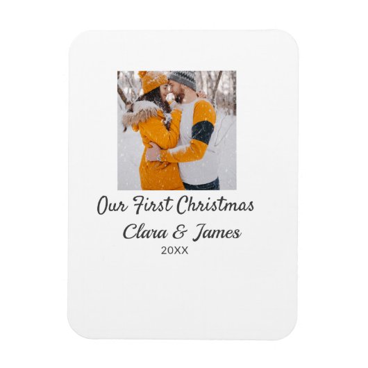ボホモダンー私たちの初めてのクリスマスフォトカップル名 マグネット (縦)