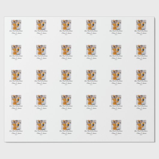 ボホモダンー私たちの初めてのクリスマスフォトカップル名 ラッピングペーパー (フラット)