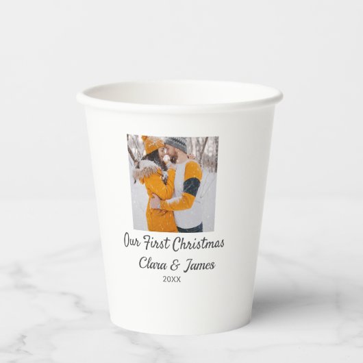 ボホモダンー私たちの初めてのクリスマスフォトカップル名 紙コップ (正面)