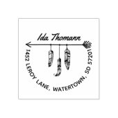 ボホモダンー |矢印の羽の差出人住所 ラバースタンプ (インプリント)