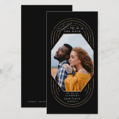 ボホモダンー·金ゴールド·ブラックが日付の写真を救う セーブザデート (正面/裏面)