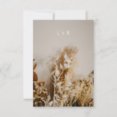 ボホモダン乾花素朴結婚式RSVPカード 出欠カード (裏面)