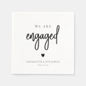 ボホモダン婚約パーティ スタンダードカクテルナプキン (正面)