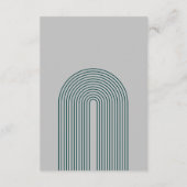 ボホモダン幾何学的アーチグリーングレイ結婚ズ エンクロージャーカード (裏面)