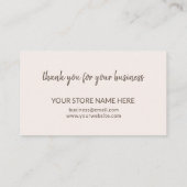 ボホモダン手書きロイヤリティサンキュービジネス 割引カード (裏面)