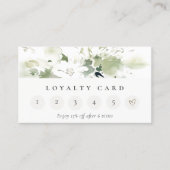 ボホモダン抽象芸術グリーンフローラ6パンチロイヤリティ 名刺 (正面)