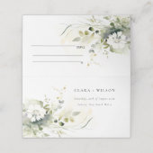 ボホモダン抽象芸術グリーンホワイトフローラ結婚ズ プレイスカード (外部開封)