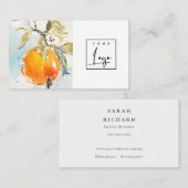 ボホモダン抽象芸術スケッチオレンジガーデンロゴ 名刺 (正面/裏面)