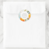 ボホモダン抽象芸術スケッチオレンジガーデン ラウンドシール (バッグ)