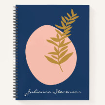 ボホモダン抽象芸術ボタニカルアートブルーカスタム