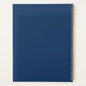 ボホモダン抽象芸術ボタニカルアートブルーカスタム プランナー手帳 (裏面)