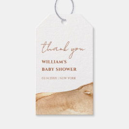 ボホモダン抽象芸術砂漠の赤ちゃんシャワーありがとう ギフトタグ