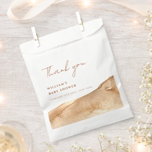 ボホモダン抽象芸術砂漠の赤ちゃんシャワーありがとう フェイバーバッグ (クリップ留めされた状態)